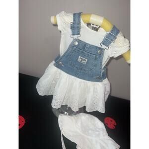 Baby Girl OshKosh B’Gosh Denim & Eyelet Outfit 6M